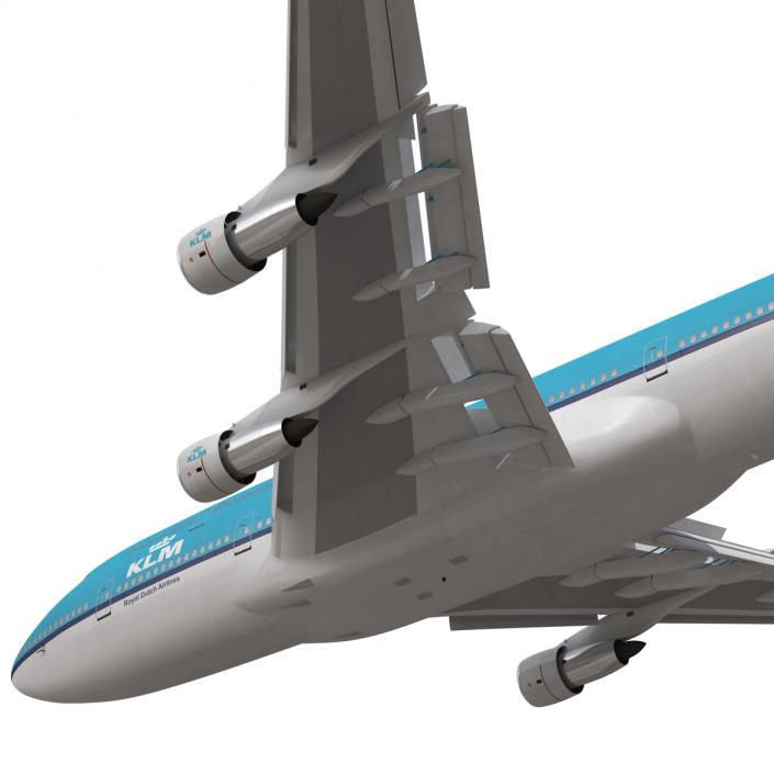 3D model Boeing 747-300 KLM Rigged