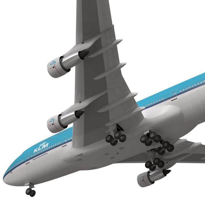 3D model Boeing 747-300 KLM Rigged