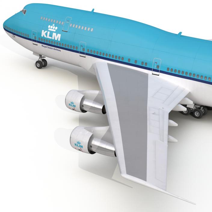 3D model Boeing 747-300 KLM Rigged