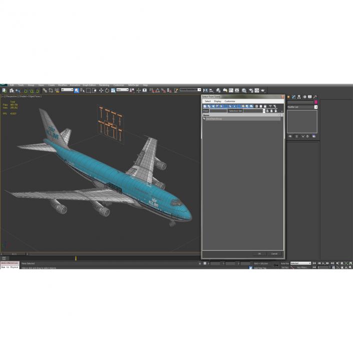 3D model Boeing 747-300 KLM Rigged