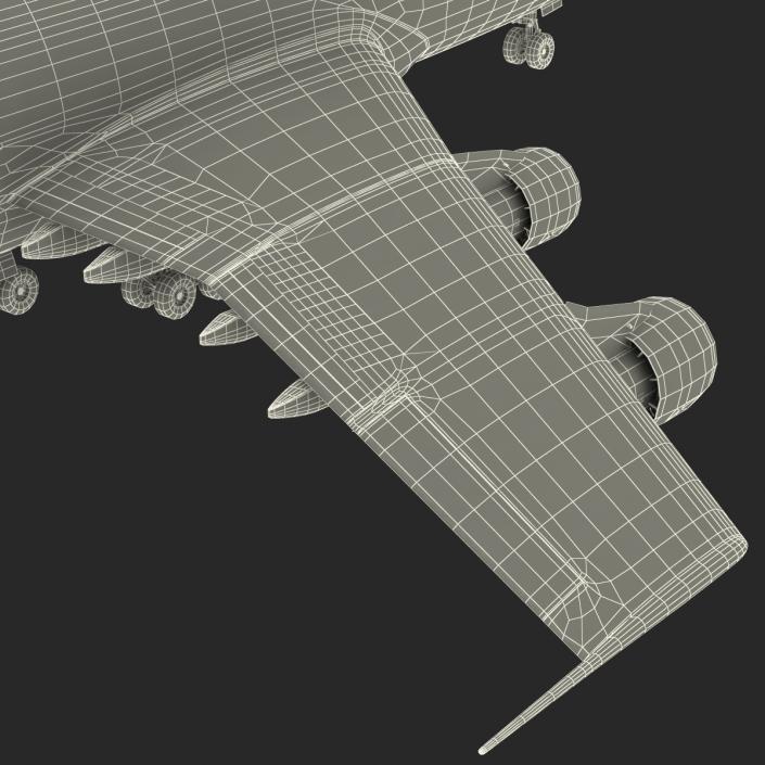 3D model Boeing 747-300 KLM Rigged