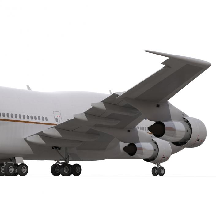 3D Boeing 747-300 United Rigged model