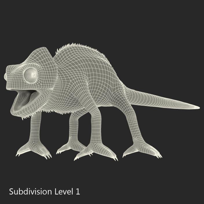 3D Chameleon Rigged