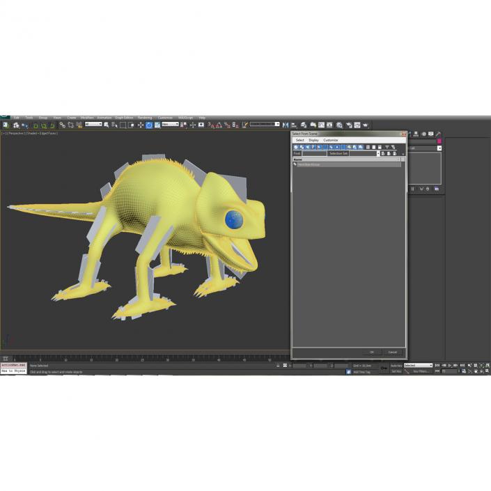 3D Chameleon Rigged