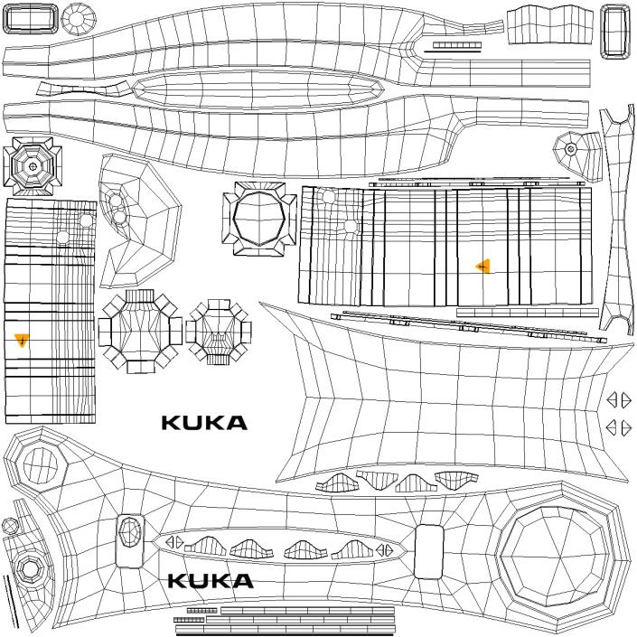 3D Kuka Robot KR-600 FORTEC Rigged