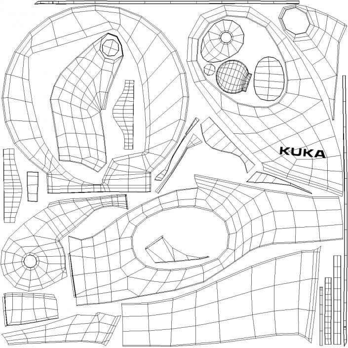 3D Kuka Robot KR-600 FORTEC Rigged