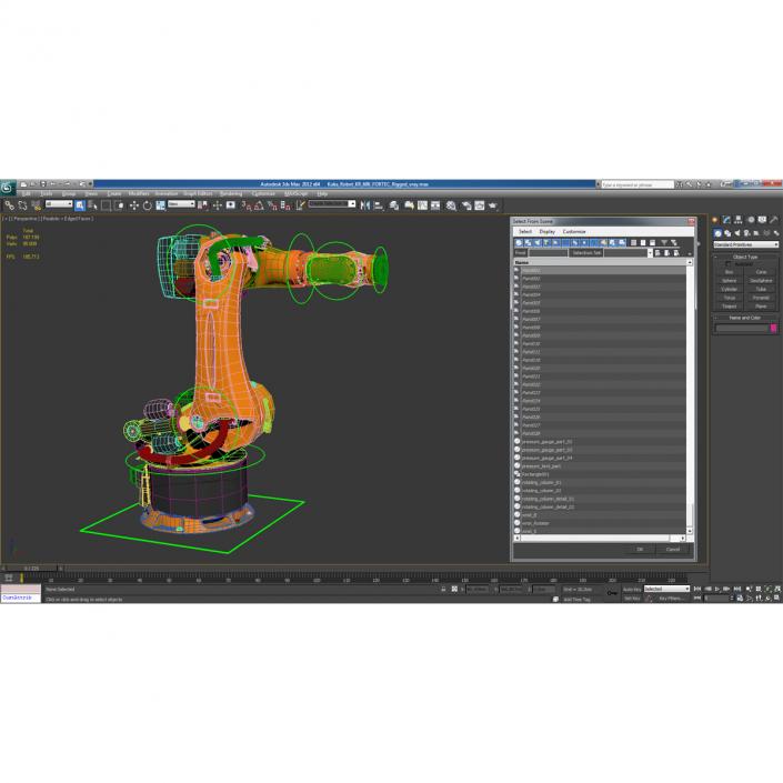 3D Kuka Robot KR-600 FORTEC Rigged