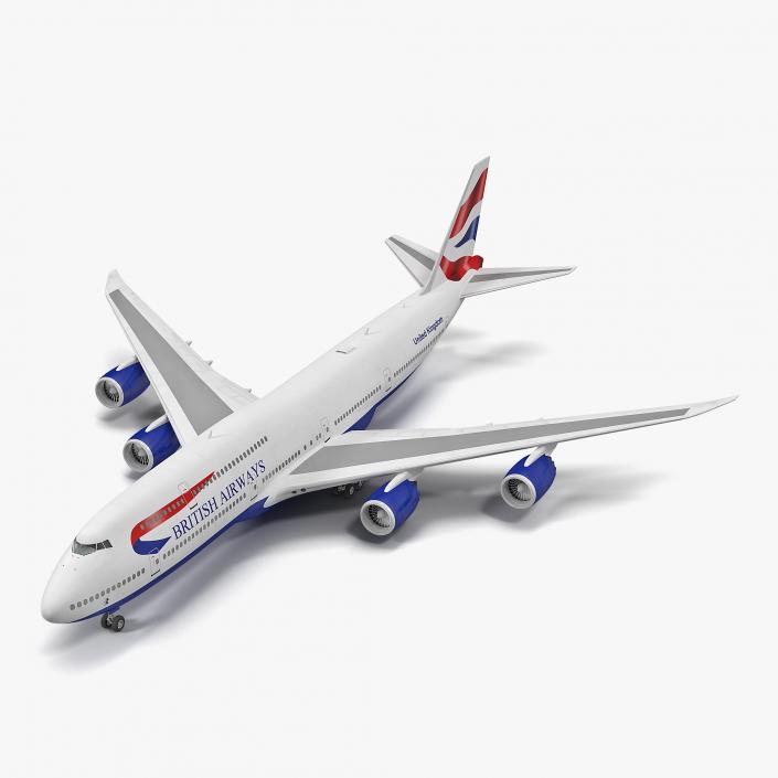 Boeing 747-8I British Airways 3D model