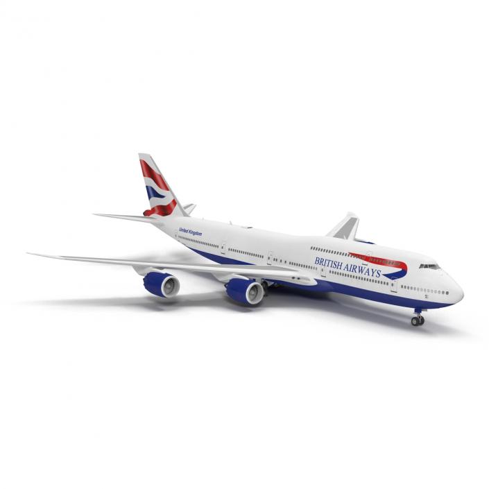 Boeing 747-8I British Airways 3D model