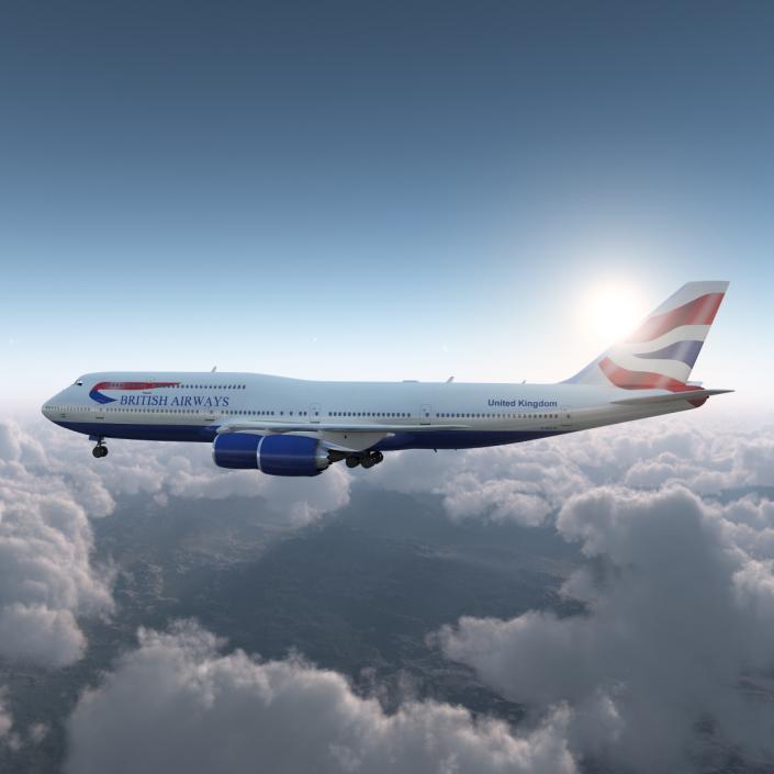 Boeing 747-8I British Airways 3D model