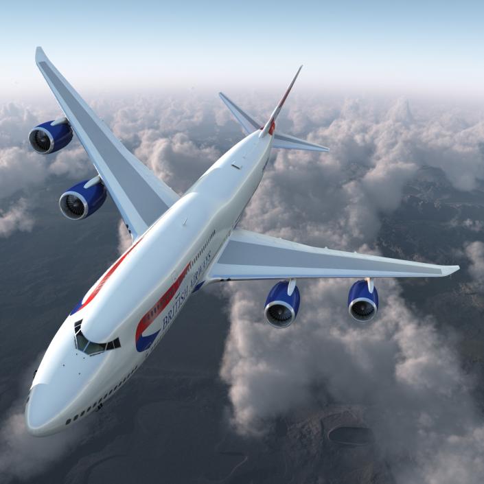 Boeing 747-8I British Airways 3D model