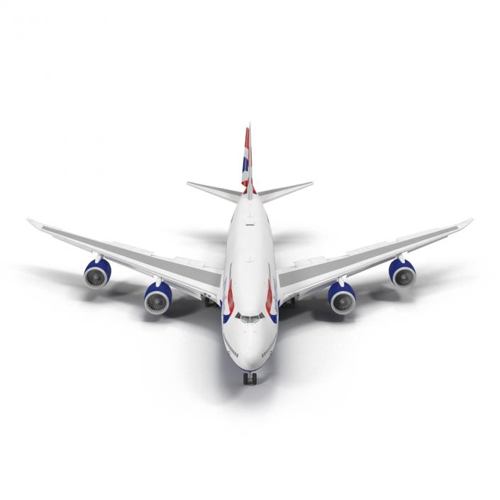 3D Boeing 747-8I British Airways Rigged