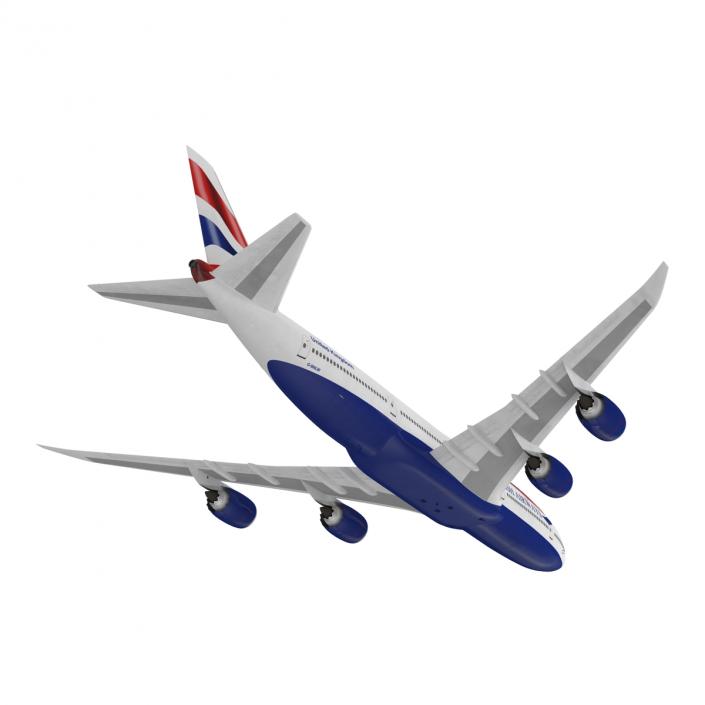 3D Boeing 747-8I British Airways Rigged