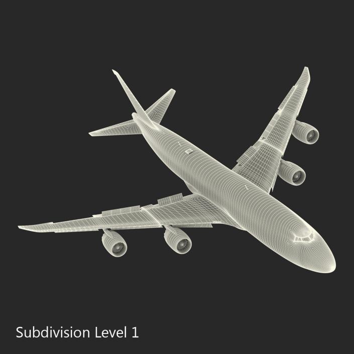 3D Boeing 747-8I British Airways Rigged