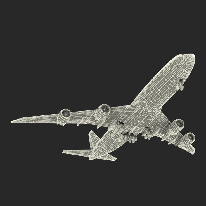 3D Boeing 747-8I British Airways Rigged