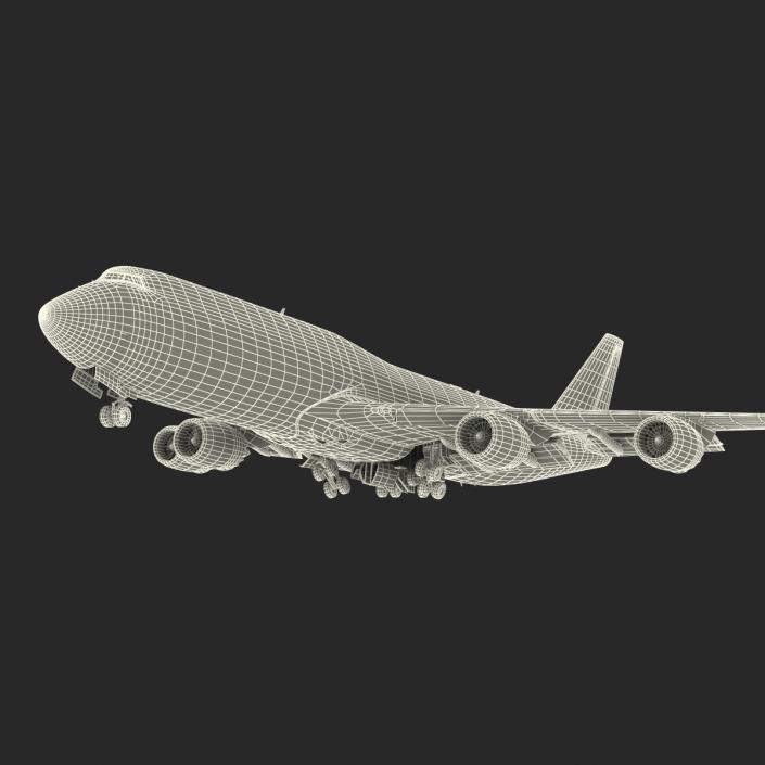 3D Boeing 747-8I British Airways Rigged