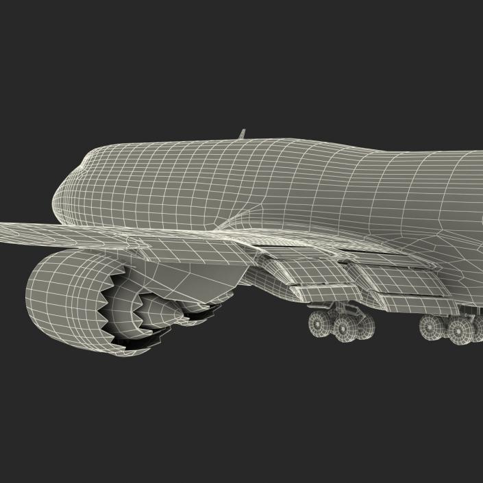 3D Boeing 747-8I British Airways Rigged