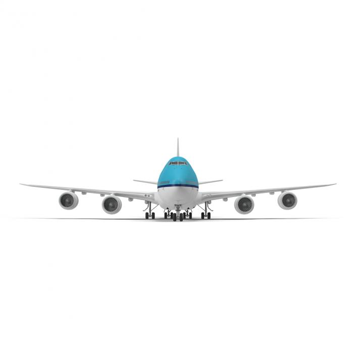 Boeing 747-8I KLM Rigged 3D model