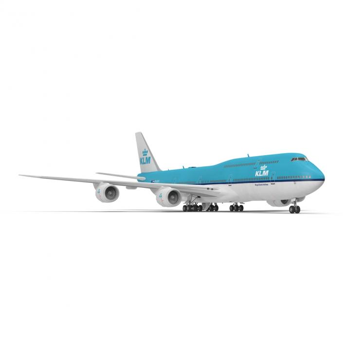 Boeing 747-8I KLM Rigged 3D model