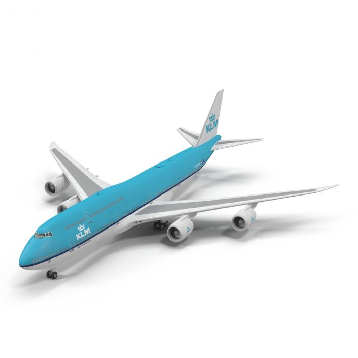 Boeing 747-8I KLM Rigged 3D model