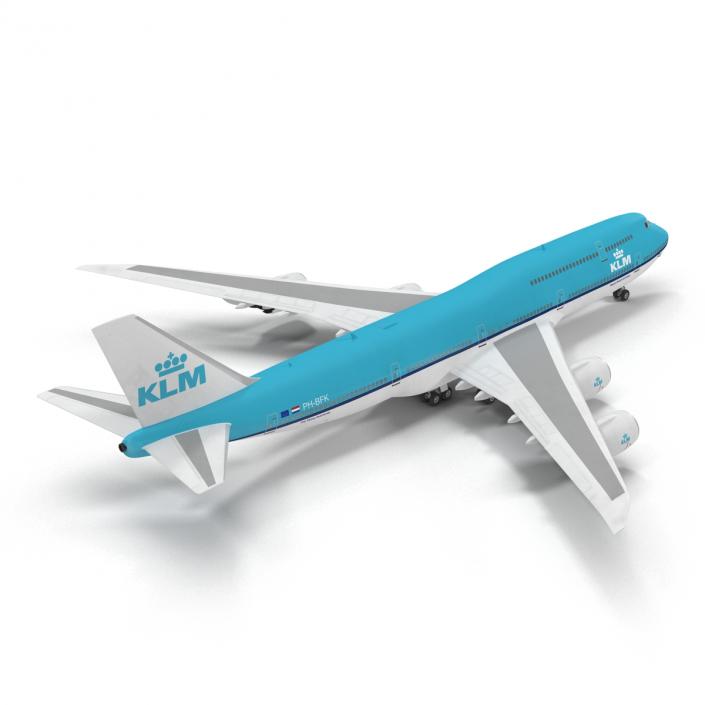 Boeing 747-8I KLM Rigged 3D model