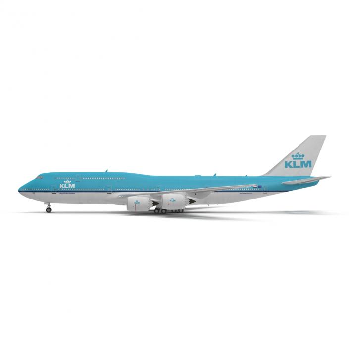 Boeing 747-8I KLM Rigged 3D model