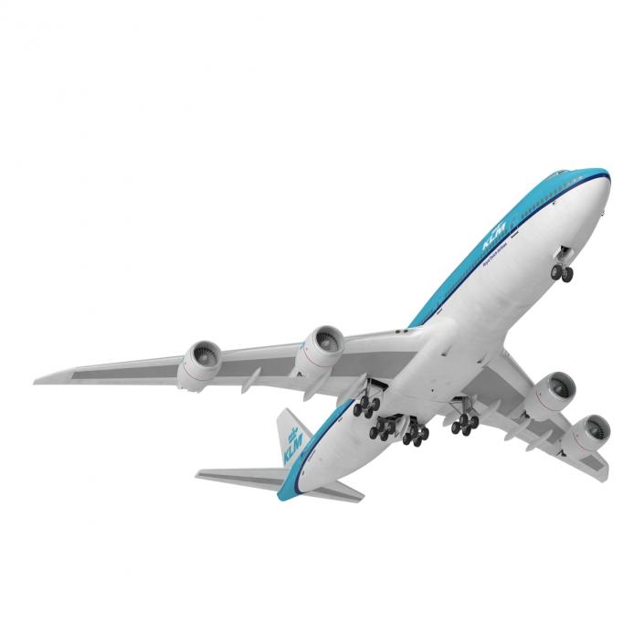 Boeing 747-8I KLM Rigged 3D model