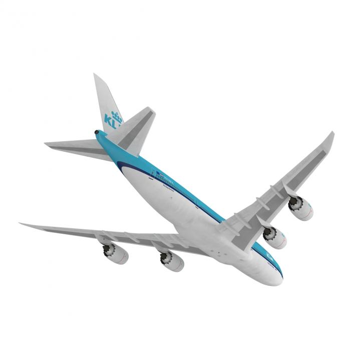 Boeing 747-8I KLM Rigged 3D model