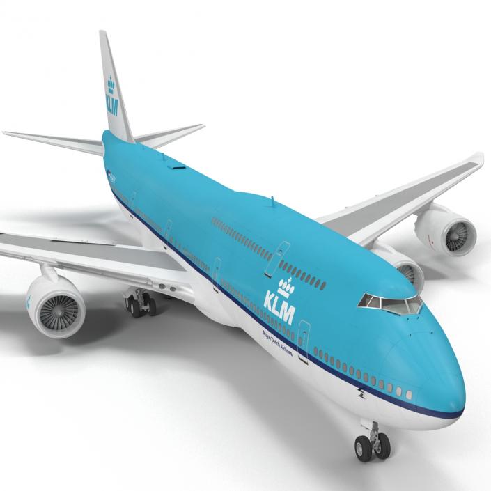 Boeing 747-8I KLM Rigged 3D model