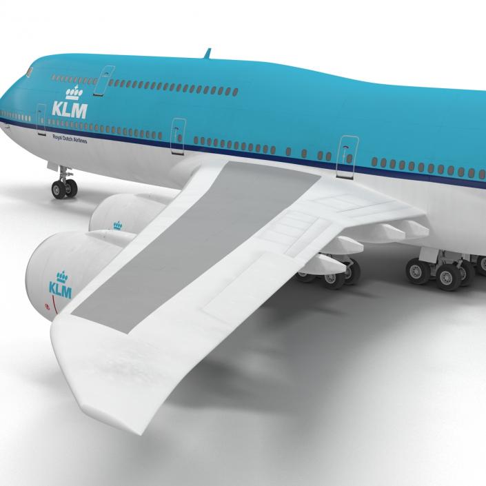 Boeing 747-8I KLM Rigged 3D model