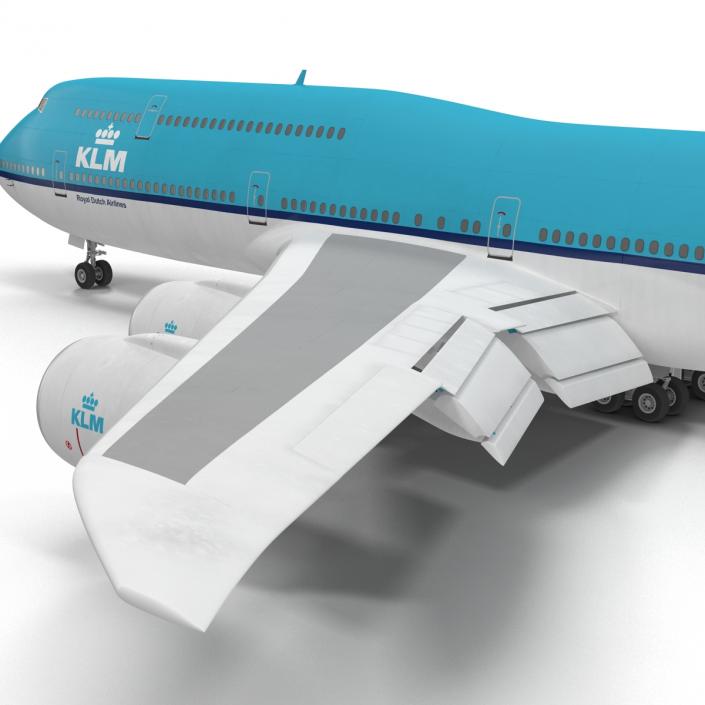 Boeing 747-8I KLM Rigged 3D model