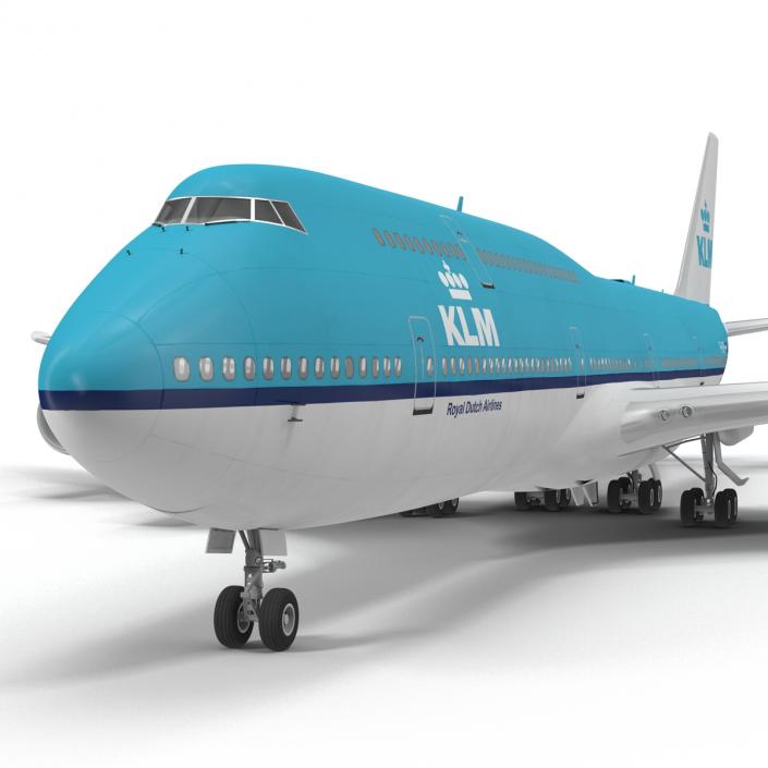 Boeing 747-8I KLM Rigged 3D model