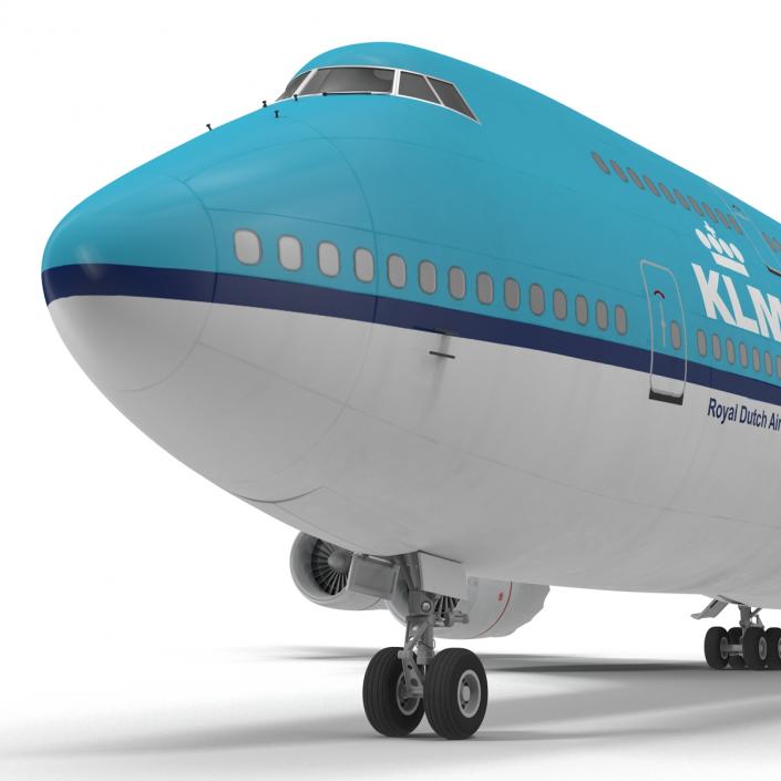 Boeing 747-8I KLM Rigged 3D model