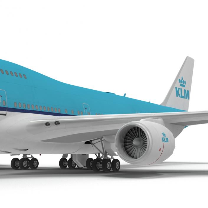 Boeing 747-8I KLM Rigged 3D model