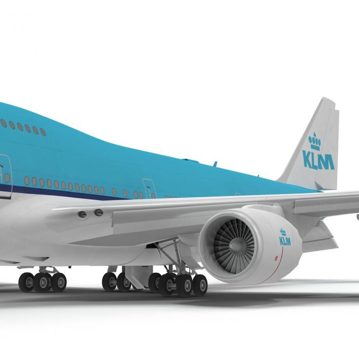 Boeing 747-8I KLM Rigged 3D model