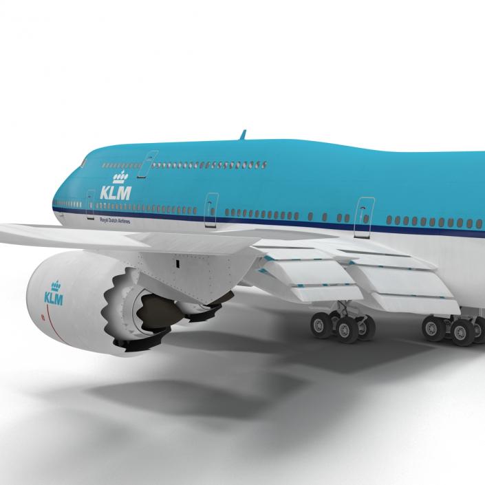 Boeing 747-8I KLM Rigged 3D model