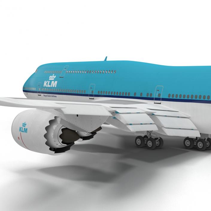 Boeing 747-8I KLM Rigged 3D model