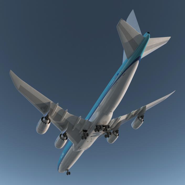 Boeing 747-8I KLM Rigged 3D model