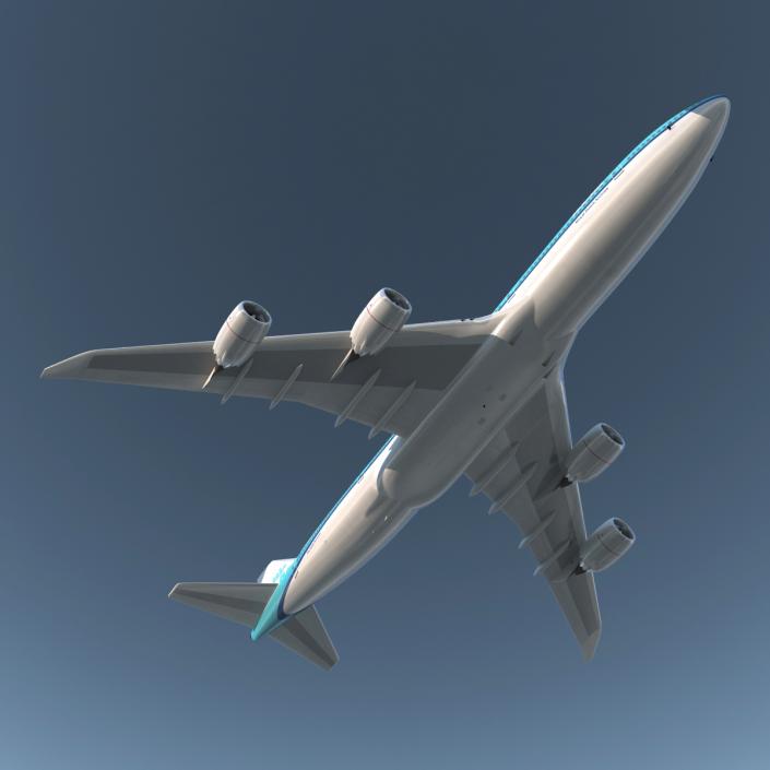 Boeing 747-8I KLM Rigged 3D model