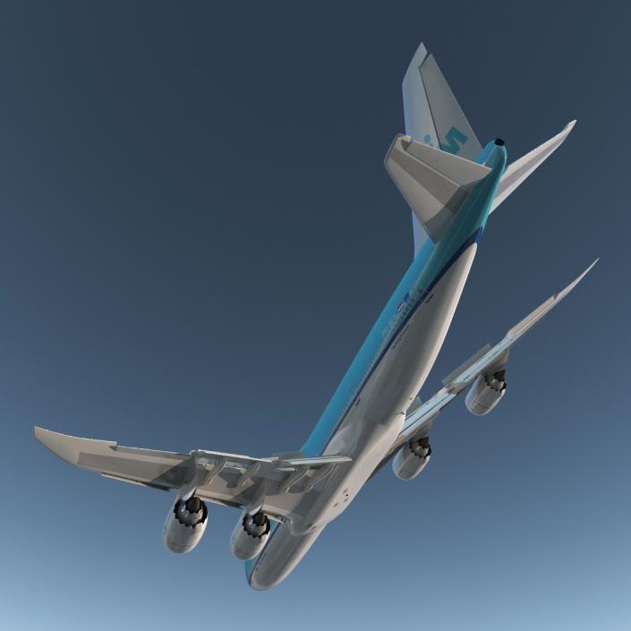 Boeing 747-8I KLM Rigged 3D model