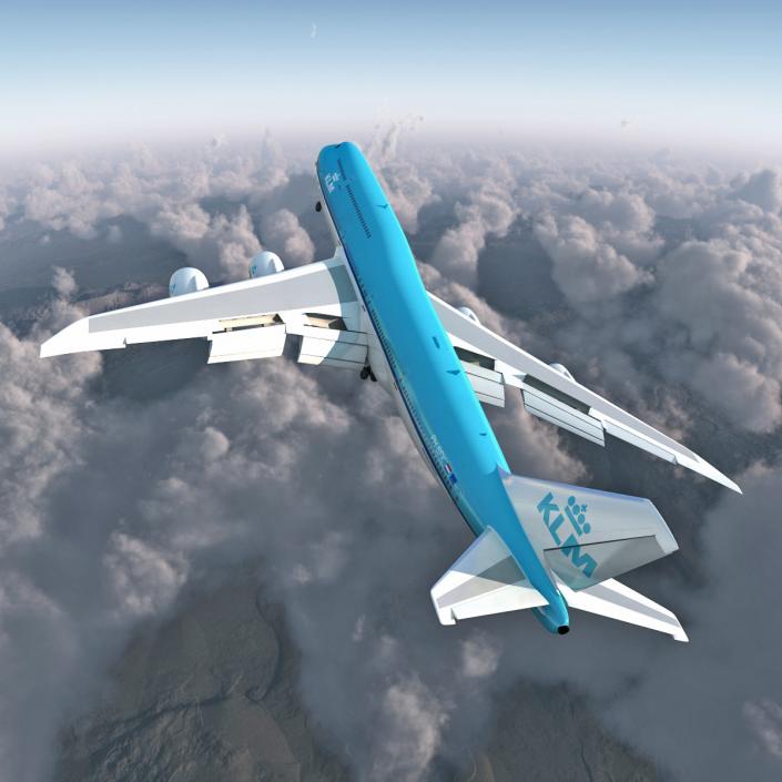 Boeing 747-8I KLM Rigged 3D model