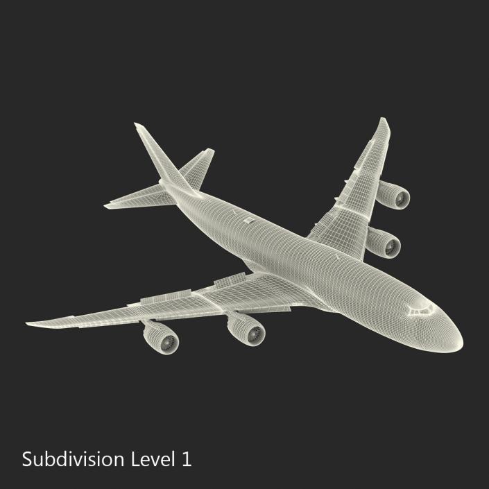 Boeing 747-8I KLM Rigged 3D model