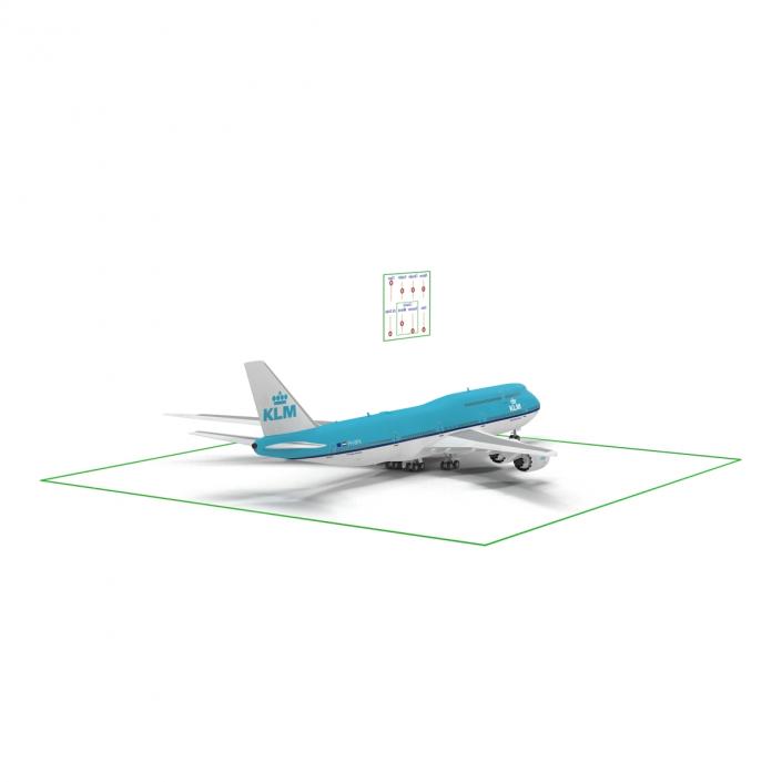 Boeing 747-8I KLM Rigged 3D model