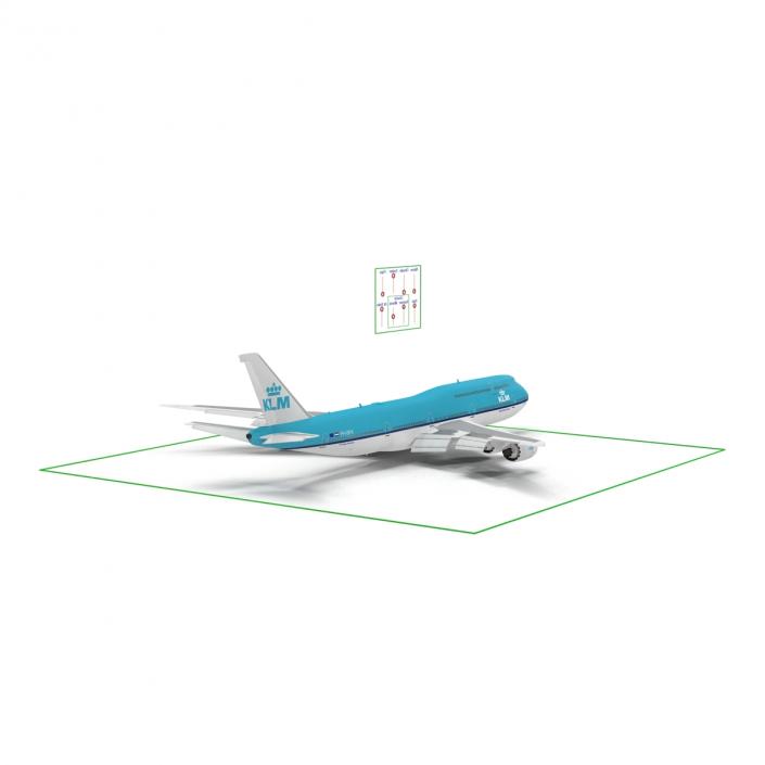 Boeing 747-8I KLM Rigged 3D model