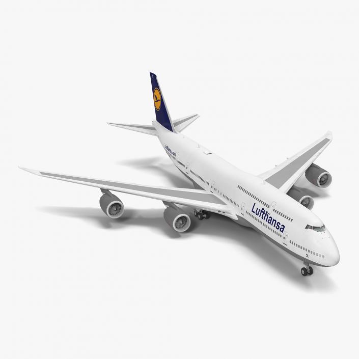 3D Boeing 747-8I Lufthansa model