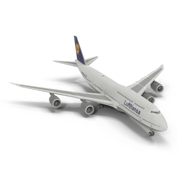 3D Boeing 747-8I Lufthansa model