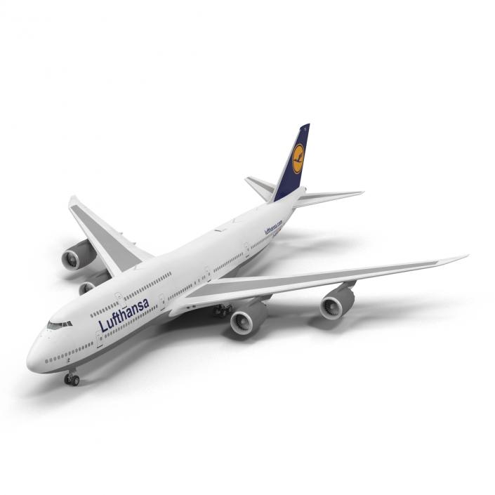 3D Boeing 747-8I Lufthansa model