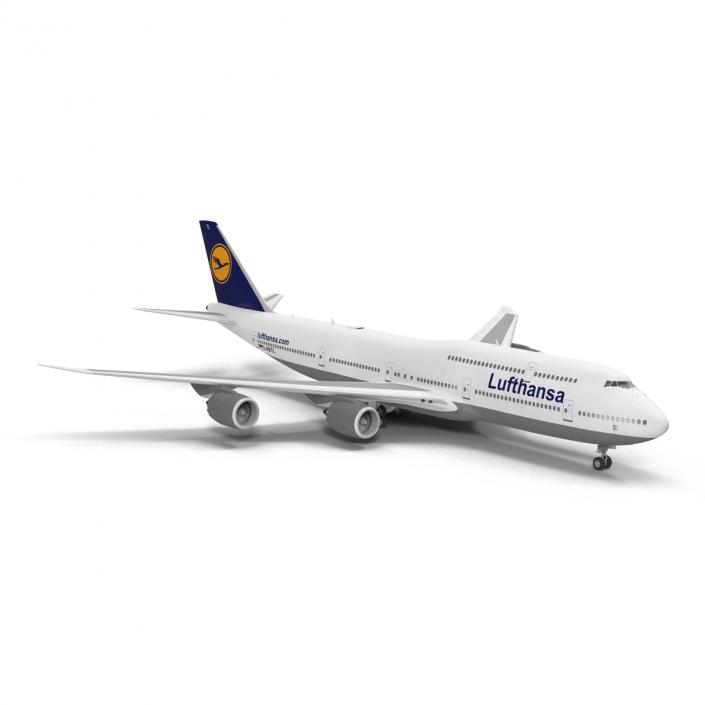 3D Boeing 747-8I Lufthansa model