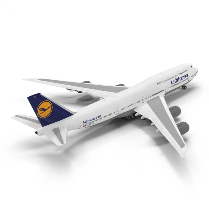 3D Boeing 747-8I Lufthansa model