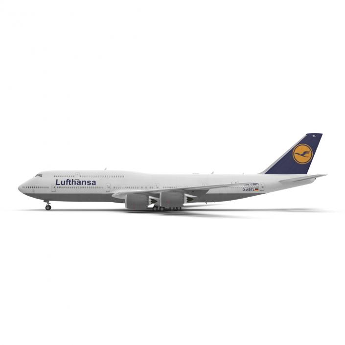 3D Boeing 747-8I Lufthansa model